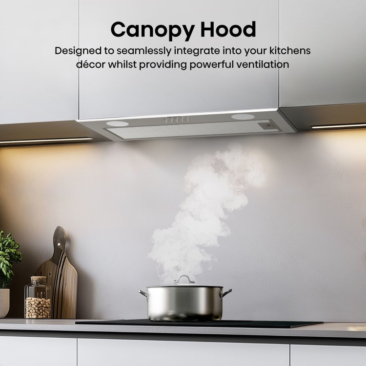 Hisense 60cm Canopy Cooker Hood – Stainless Steel