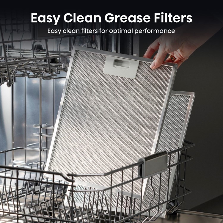 Hisense 60cm Angled Cooker Hood - Black