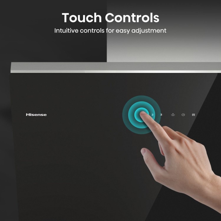 Hisense 60cm Angled Cooker Hood - Black