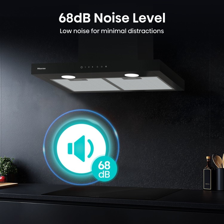Hisense 60cm Chimney Cooker Hood - Black