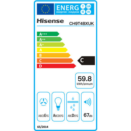 Hisense 90cm Slimline Chimney Cooker Hood - Stainless Steel