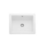 Rangemaster Hartland Single Bowl Undermount White Ceramic Kitchen Sink- 622mm x 494mm