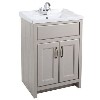 Grey Traditional Bathroom Free Standing Vanity Unit &amp; Basin - W615mm