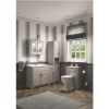 Grey Traditional Bathroom Free Standing Vanity Unit &amp; Basin - W615mm
