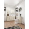 White Traditional Bathroom Free Standing Vanity Unit &amp; Basin - W615mm