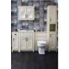 White Traditional Bathroom Free Standing Vanity Unit &amp; Basin - W615mm