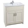 White Traditional Bathroom Free Standing Vanity Unit & Basin - W815mm