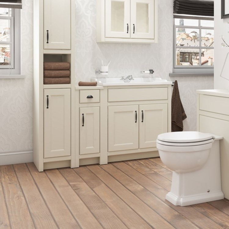White Traditional Bathroom Free Standing Vanity Unit & Basin - W815mm