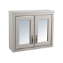 Grey Traditional Bathroom Mirror Cabinet - W700mm