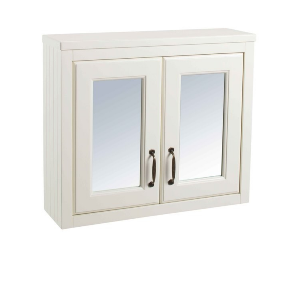 White Traditional Bathroom Mirror W700mm CHART03V