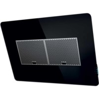 GRADE A1 - As new but box opened - NordMende CHBGL803 80cm Black Glass Angled Designer Hood