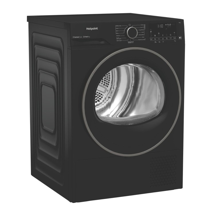 Refurbished Hotpoint FabricCare 9kg Heat Pump Dryer - Black