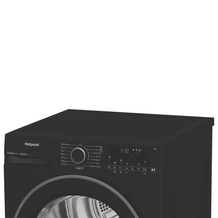 Refurbished Hotpoint FabricCare 9kg Heat Pump Dryer - Black
