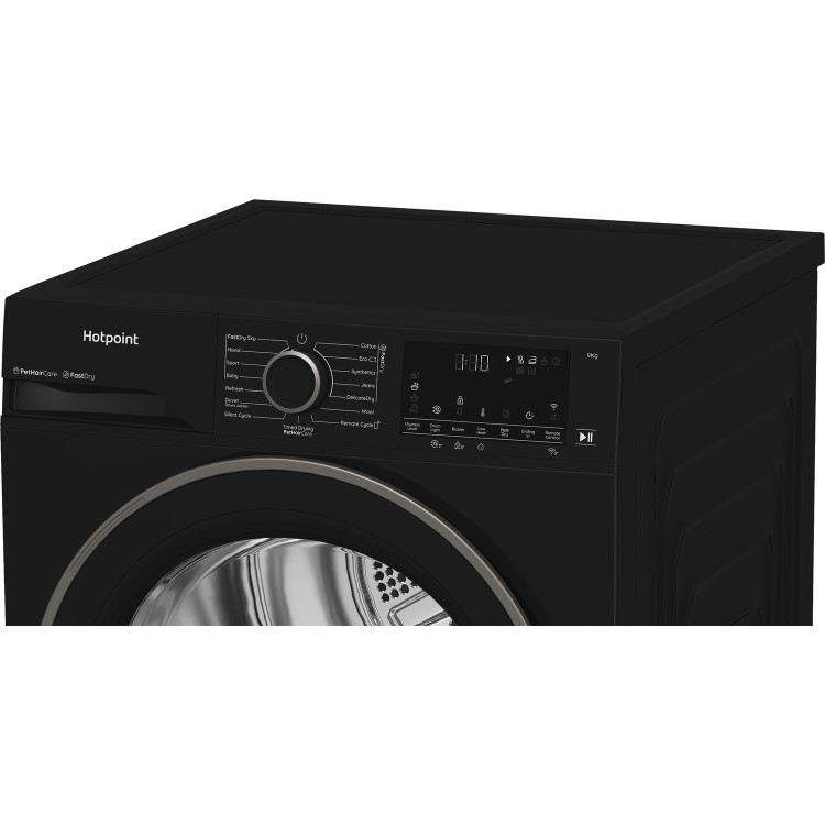Hotpoint Fabric Care 9kg Heat Pump Dryer - Quiet, Wi-Fi Connected - Black