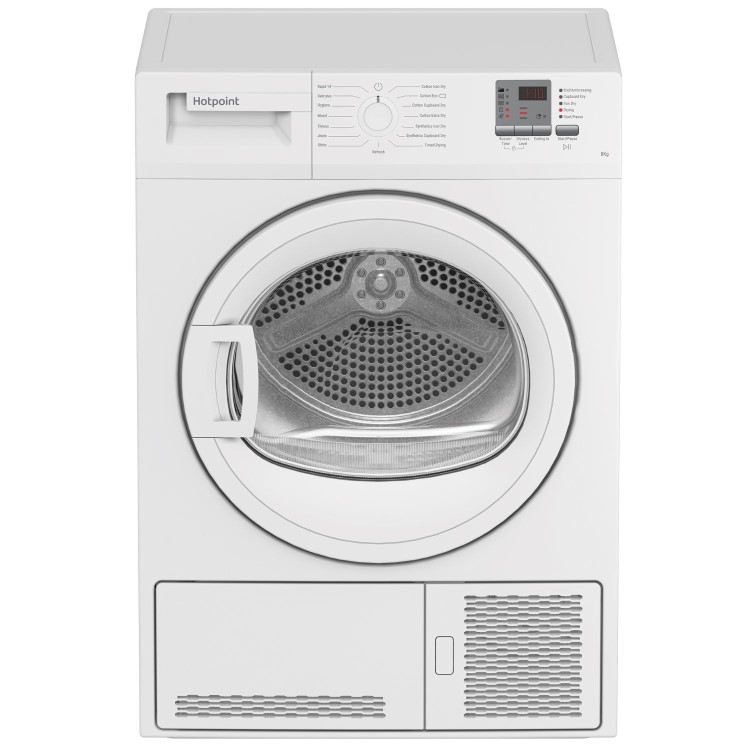 Refurbished Hotpoint CHDC82WWGDUK Freestanding Condenser 8KG Tumble Dryer White