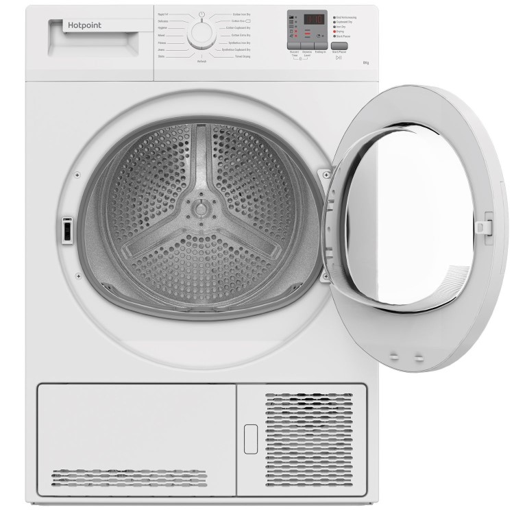 Refurbished Hotpoint CHDC82WWGDUK Freestanding Condenser 8KG Tumble Dryer White