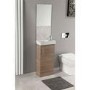 Oak Cloakroom Vanity Unit & Basin - W400 x H860mm