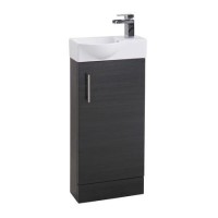 400mm Black Cloakroom Vanity Unit with Basin