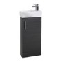 400mm Black Cloakroom Vanity Unit with Basin