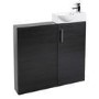 400mm Black Cloakroom Vanity Unit with Basin