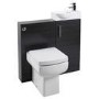 400mm Black Cloakroom Vanity Unit with Basin