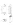 400mm Black Cloakroom Vanity Unit with Basin