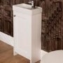 White Cloakroom Vanity Unit & Basin - W400 x H860mm