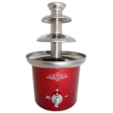 Gourmet Gadgetry CHOCOLATE FOUNTAIN Xs14 Retro Diner Chocolate Fountain Metallic Red