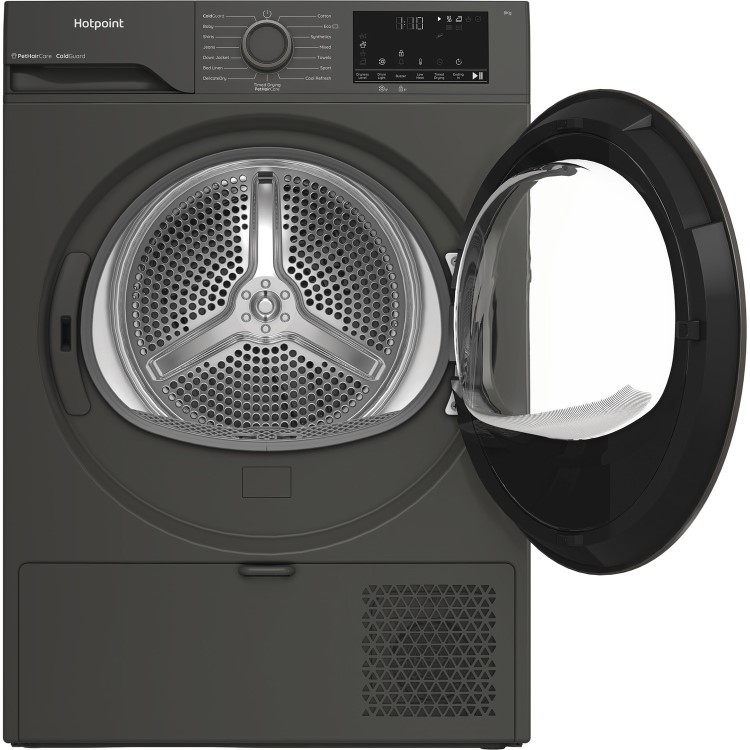Hotpoint PetCare 8kg Heat Pump Dryer - A+ Rated - Graphite