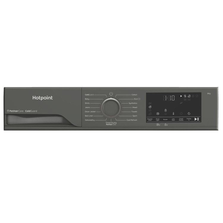 Hotpoint PetCare 8kg Heat Pump Dryer - Graphite