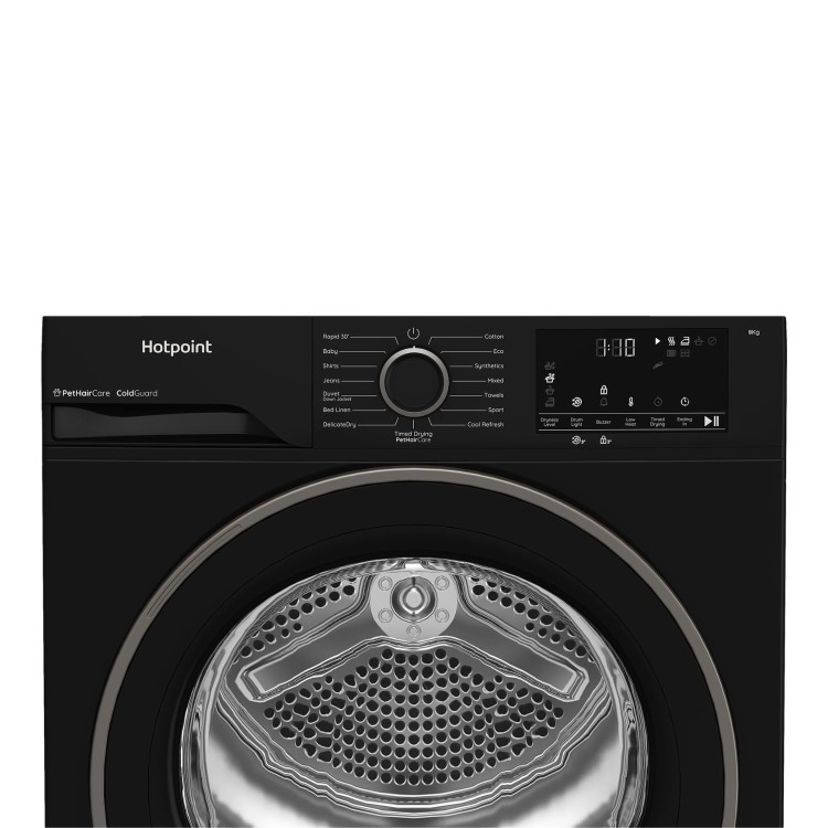 Hotpoint ColdGuard 8kg Heat Pump Tumble Dryer - Black