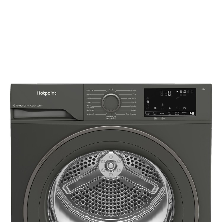 Hotpoint ColdGuard 8kg Heat Pump Tumble Dryer - Graphite