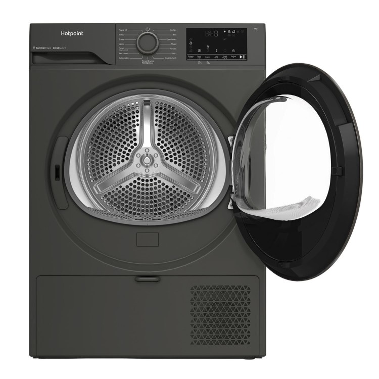 Hotpoint ColdGuard 8kg Heat Pump Tumble Dryer - Graphite