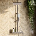 A1/CHSHELFSH GRADE A1 - Chrome Thermostatic Mixer Shower Set with Push Button & Shelf - Mika
