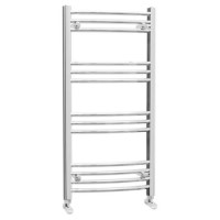 Curved Chrome Bathroom Towel Radiator - 500 x 1000mm