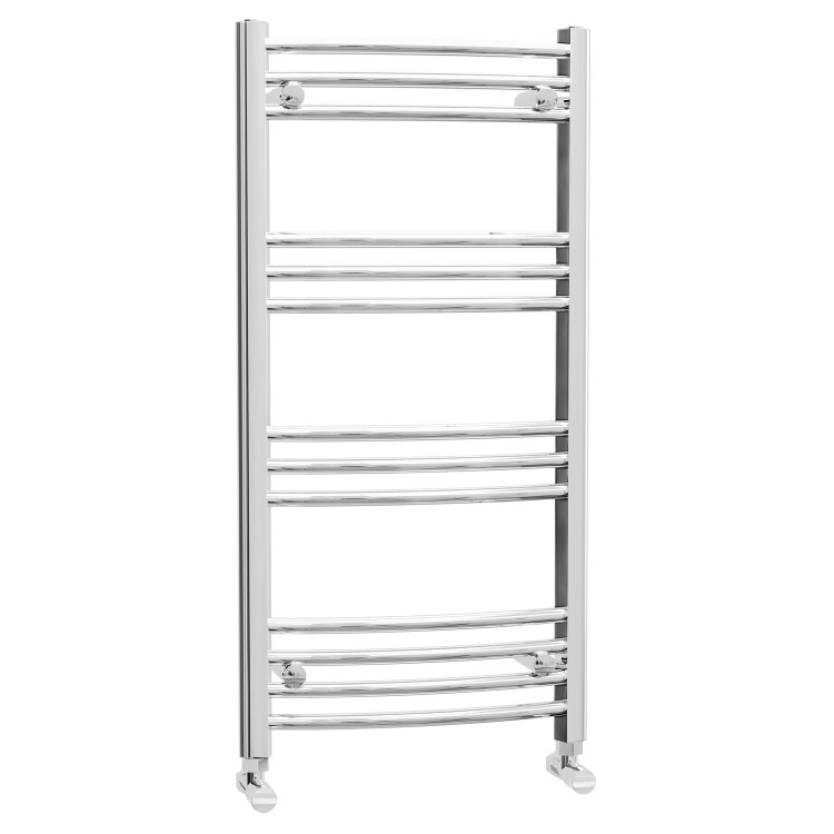 Curved Chrome Bathroom Towel Radiator - 500 x 1000mm