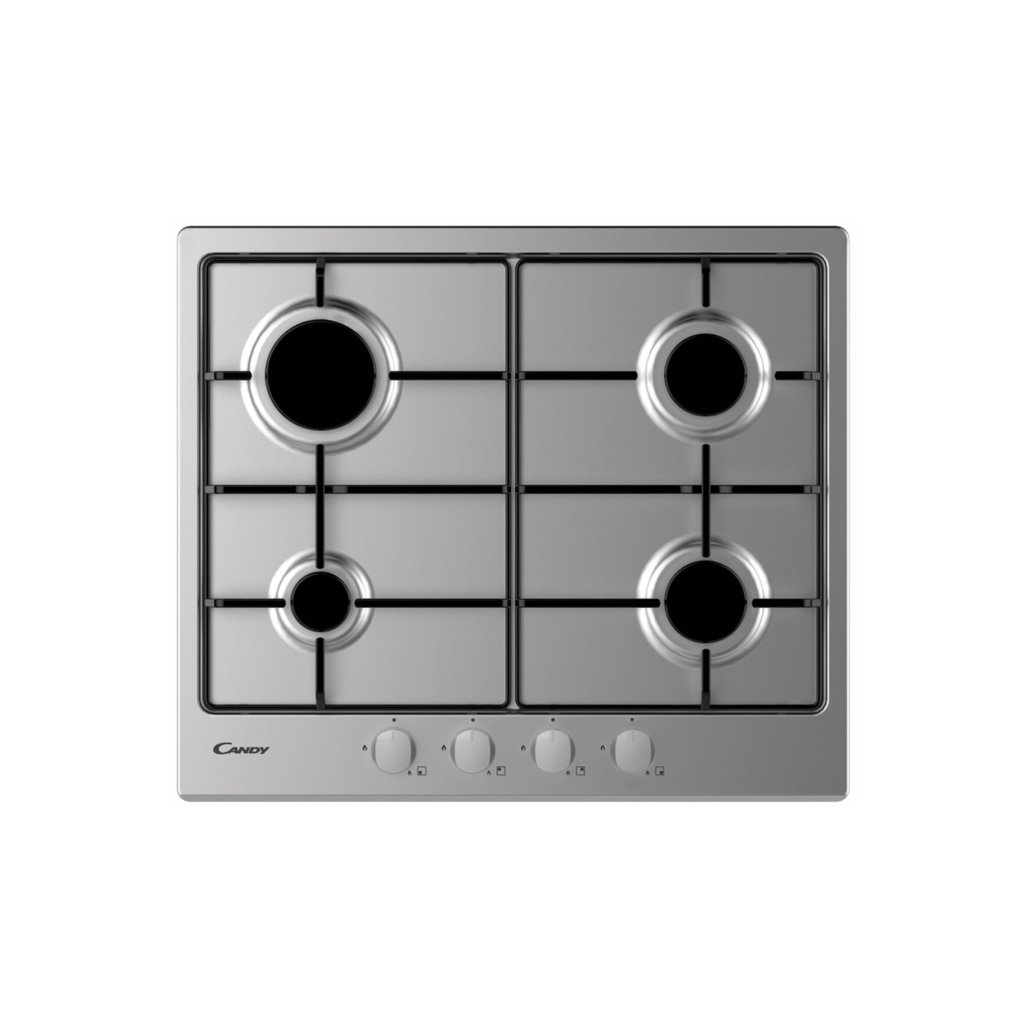 Candy CHW6BRX 59cm 4 Burner Gas Hob - Stainless Steel