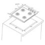 Candy 60cm 4 Burner Gas Hob with Pan Stand - Stainless Steel