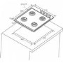 Refurbished Candy CHW6LBX 60cm 4 Zone Gas Hob