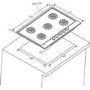 Candy 75cm 5 Burner Gas Hob - Stainless Steel