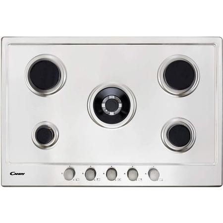 Candy 75cm 5 Burner Gas Hob - Stainless Steel