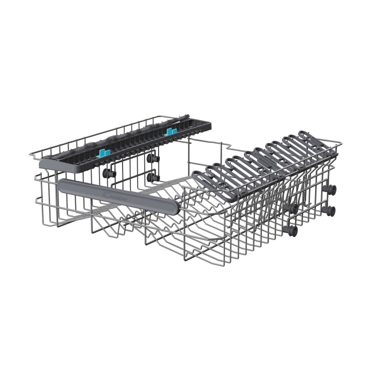 Candy Rapido Fully Integrated Dishwasher - Smart Wi-Fi, D-Rated, Silver control panel