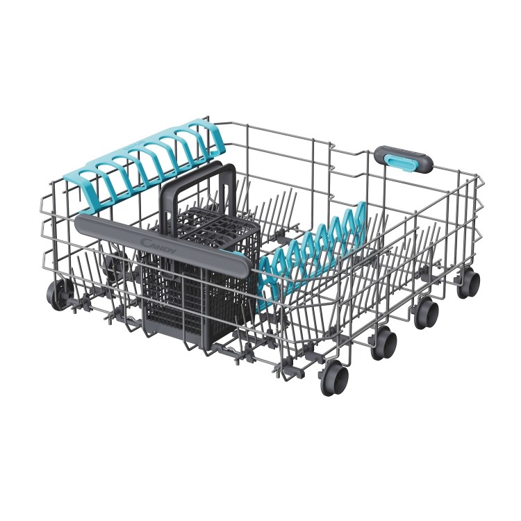 Candy Rapido Integrated Dishwasher - Smart Wi-Fi D-Rated Silver control panel