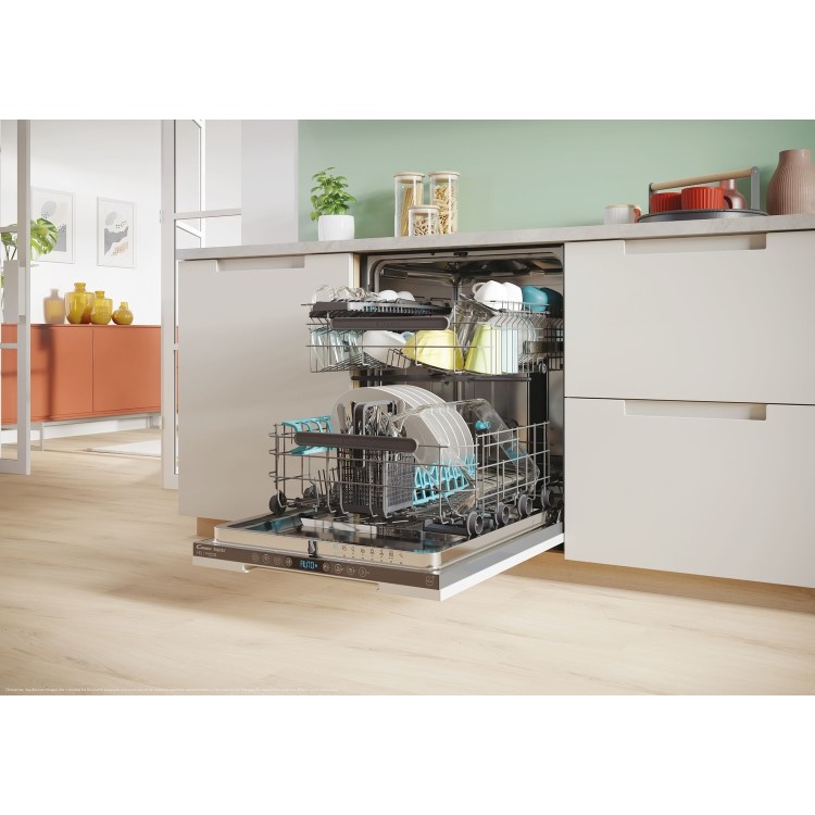 Candy Rapido Fully Integrated Dishwasher - Smart Wi-Fi, D-Rated, Silver control panel