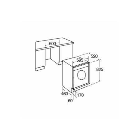 CDA CI925 6kg Wash 3kg Dry 1200rpm Integrated Washer Dryer