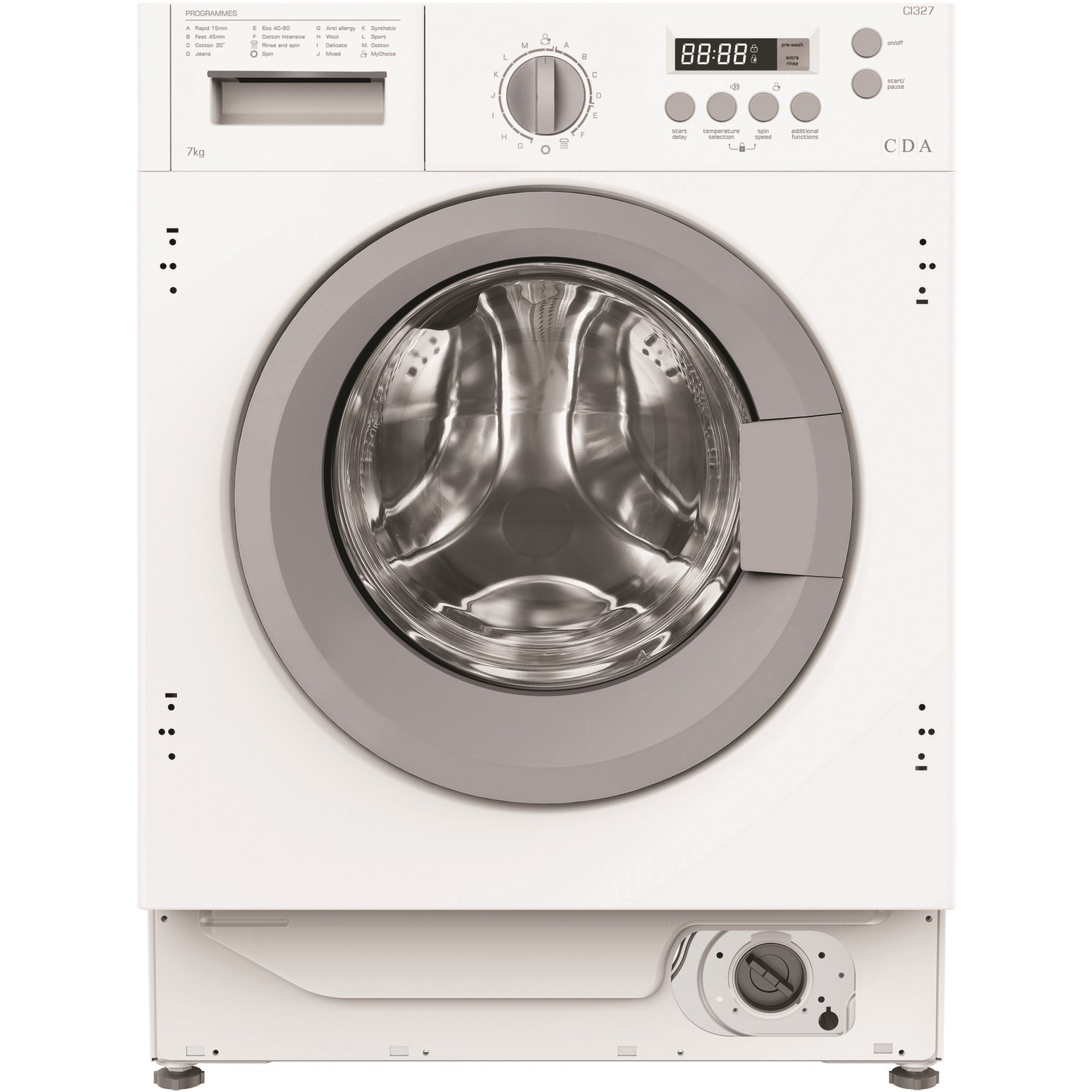 CDA 7kg 1200rpm Integrated Washing Machine - White