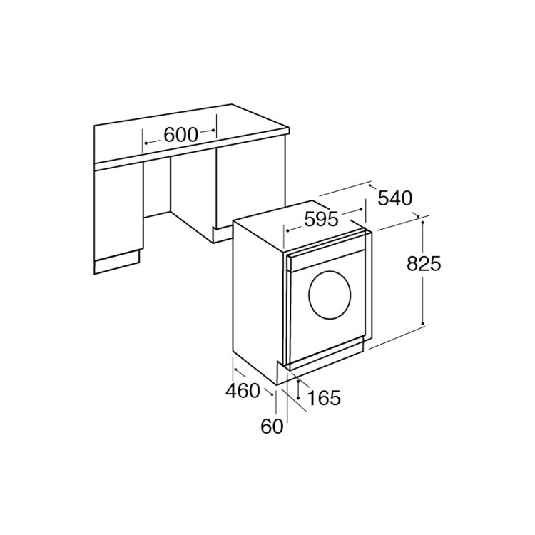 CDA 6kg 1200rpm Integrated Washing Machine - White