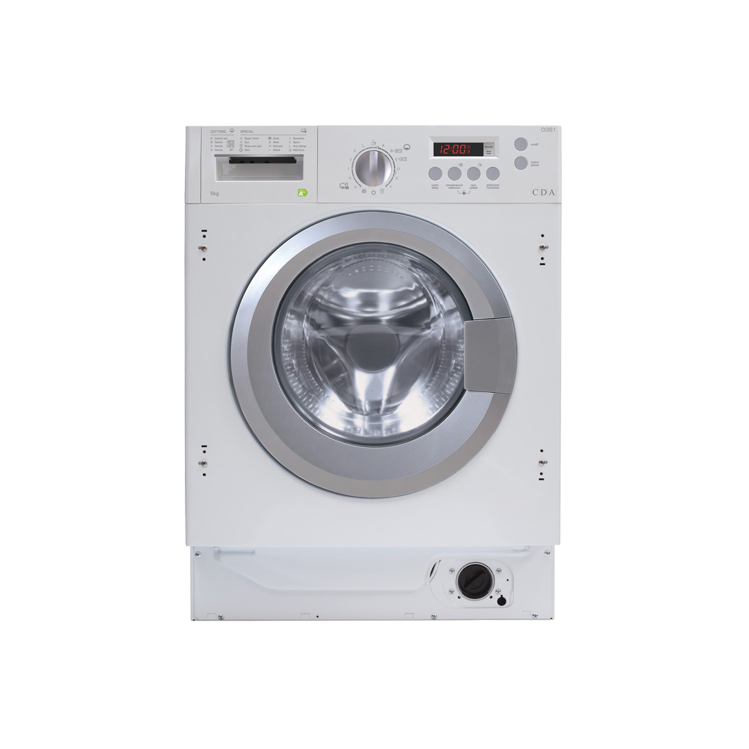 CDA 6kg 1200rpm Integrated Washing Machine - White