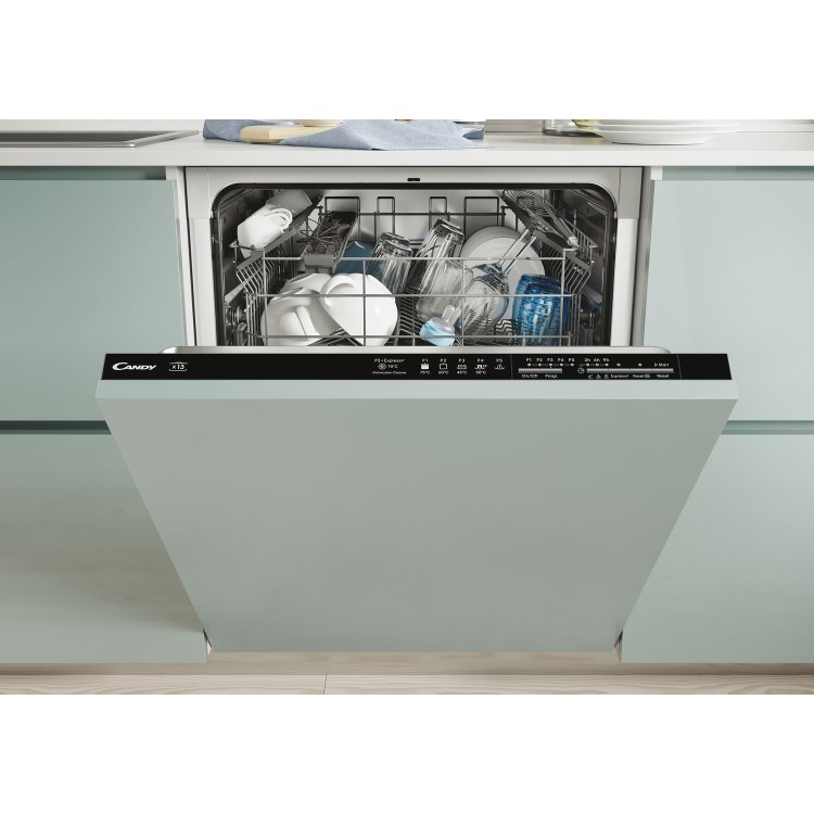 Candy Comfort Integrated Dishwasher - Black control panel