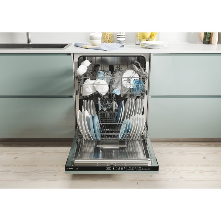 Candy Comfort Integrated Dishwasher - Black control panel
